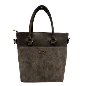 Karen Gray Faux Leather Convertible Satchel Bag